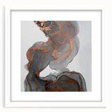 Fluid Moody Modern Wall Art – Abstract Gray & Copper Canvas
