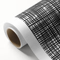 Geometric Abstract Canvas Artworks - Black Grid on White Texture