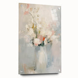 Minimalist Abstract Floral Wall Art – Elegant Pastel Canvas Print