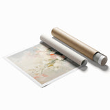 Minimalist Abstract Floral Wall Art – Elegant Pastel Canvas Print