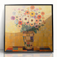 Bold Abstract Floral Wall Art – Colorful Geometric Canvas Print