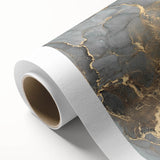 High-End Abstract Wall Decor – Dark Gray & Gold Canvas