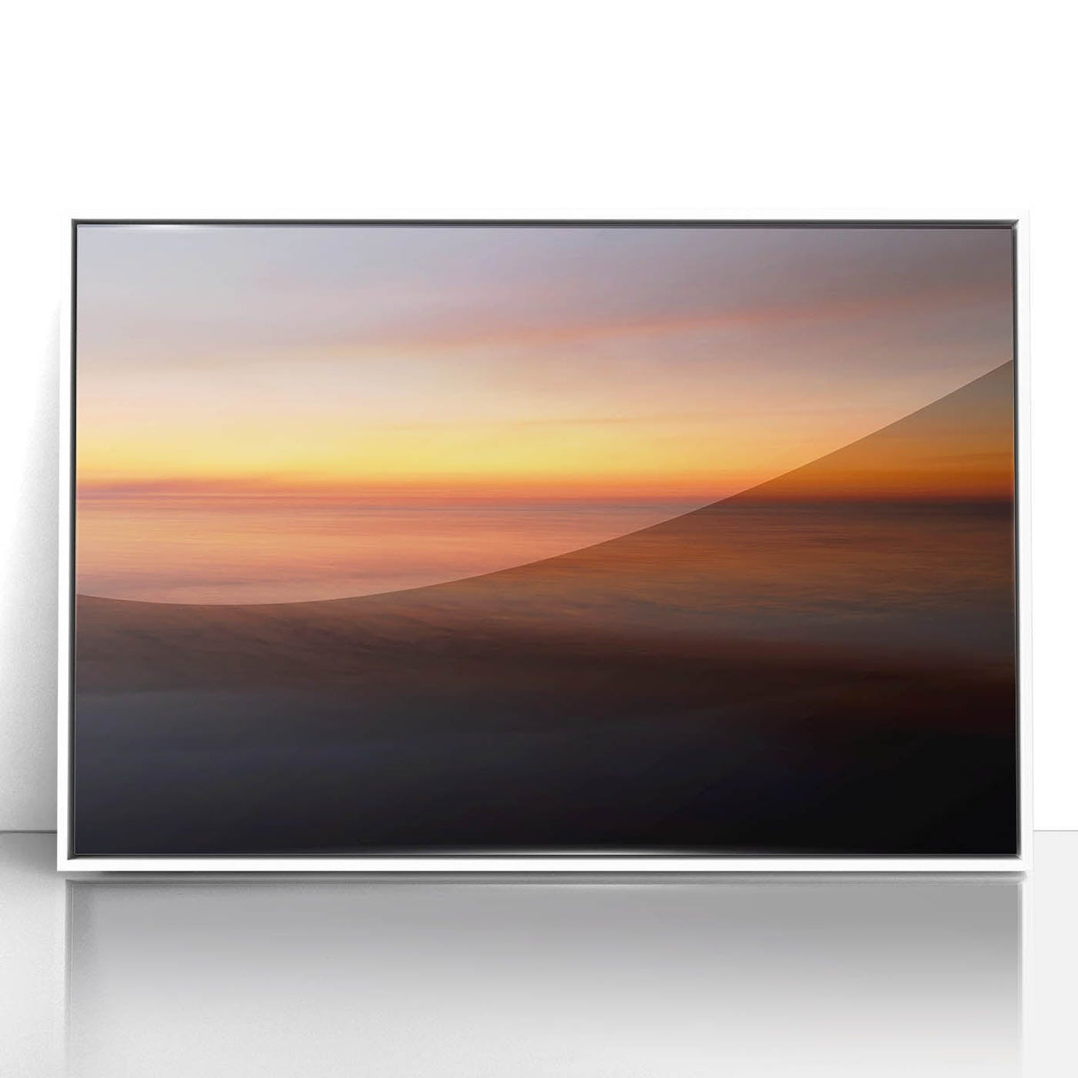 Golden Horizon – Fine Art Photography Print of a Sunset Reflection