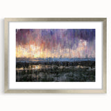 Abstract Minimalist Landscape Paintings – Textured Sunset Horizon Art