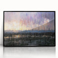 Abstract Minimalist Landscape Paintings – Textured Sunset Horizon Art