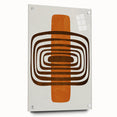 Retro Geometric Brown & Orange Print – Modern Abstract Wall Art