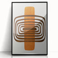 Retro Geometric Brown & Orange Print – Modern Abstract Wall Art