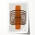 Retro Geometric Brown & Orange Print – Modern Abstract Wall Art