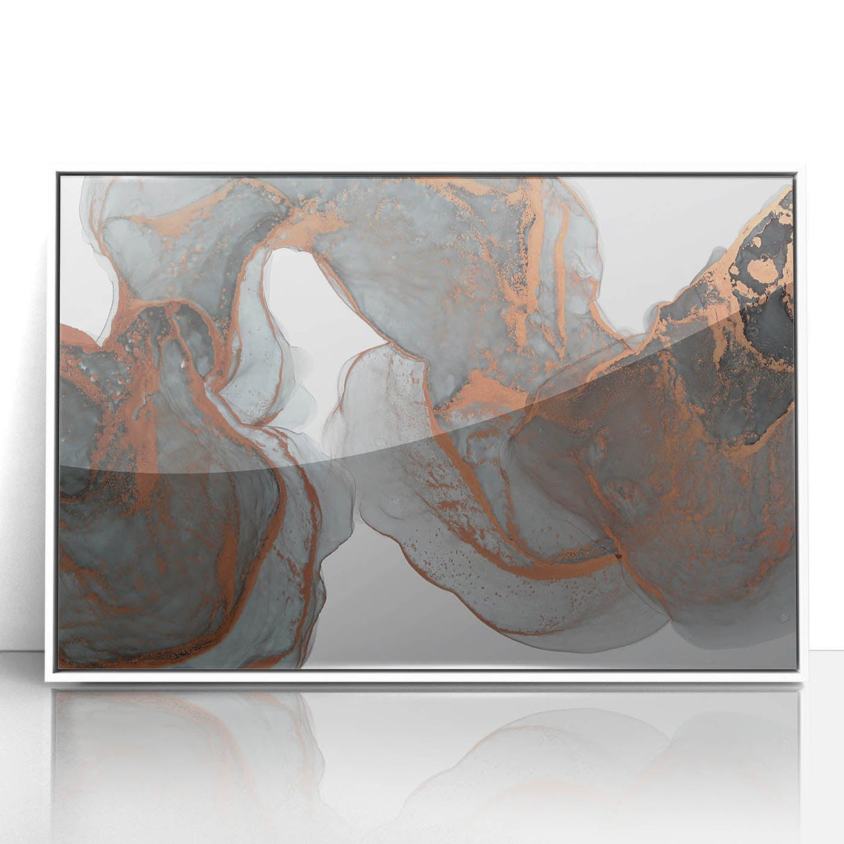 Moody Modern Wall Art – Large Abstract Canvas with Metallic Accents
