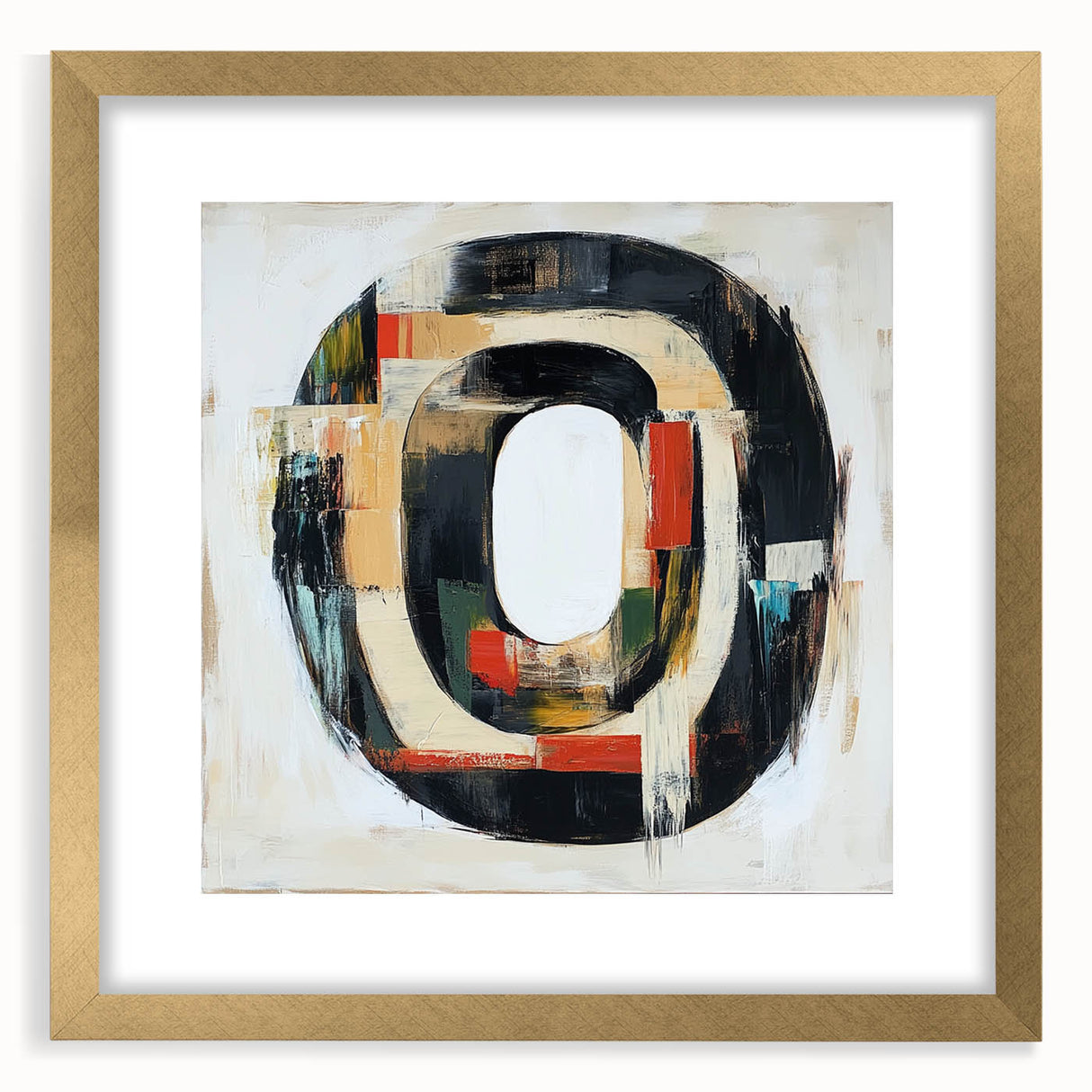 Modern Abstract Expressionist Wall Art – Geometric Canvas Print