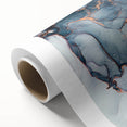 Exclusive Abstract Wall Decor – Navy Blue & Copper Canvas