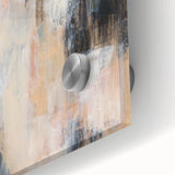 Earthen Harmony Abstracts - Soft Abstract Art in Peach, Blue, and White