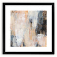 Earthen Harmony Abstracts - Soft Abstract Art in Peach, Blue, and White