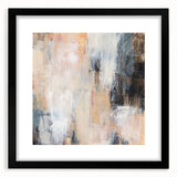 Earthen Harmony Abstracts - Soft Abstract Art in Peach, Blue, and White