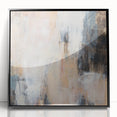Earthen Harmony Abstracts - Soft Abstract Art in Peach, Blue, and White