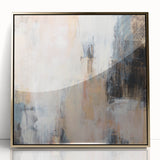 Earthen Harmony Abstracts - Soft Abstract Art in Peach, Blue, and White
