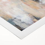 Earthen Harmony Abstracts - Soft Abstract Art in Peach, Blue, and White