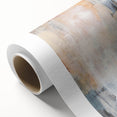 Earthen Harmony Abstracts - Soft Abstract Art in Peach, Blue, and White