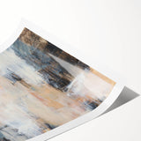 Earthen Harmony Abstracts - Soft Abstract Art in Peach, Blue, and White