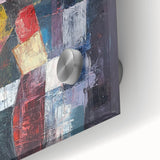 Geometric Abstract Expressionist Wall Art – Textured Modern Canvas