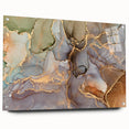 Contemporary Luxury Abstract Paintings – Green & Gold Canvas