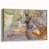 Contemporary Luxury Abstract Paintings – Green & Gold Canvas