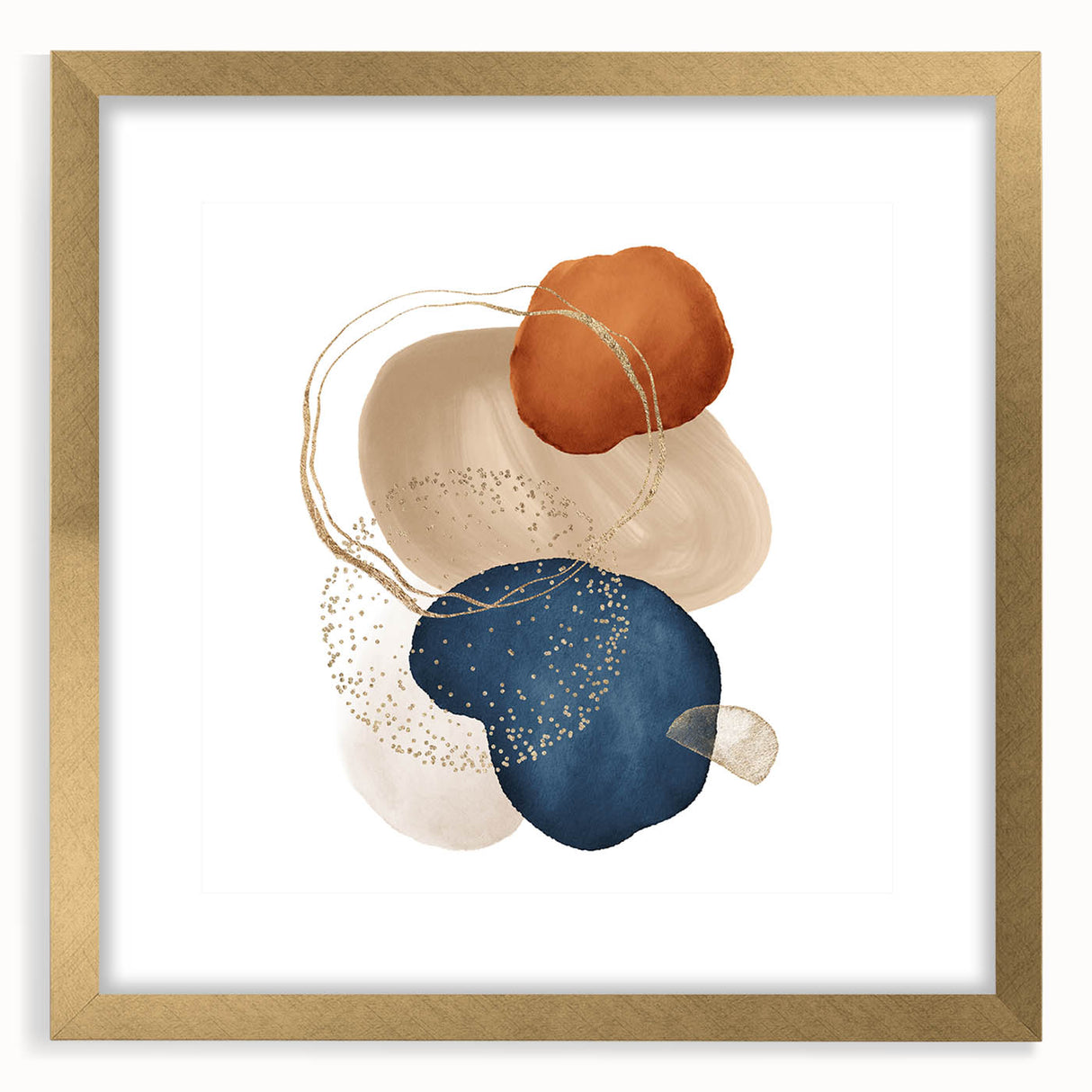 Abstract geometric framed art – minimalist wall art for interiors