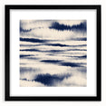 Minimalist Mountain Wall Art – Navy Blue Abstract Horizon Print