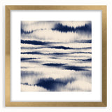 Minimalist Mountain Wall Art – Navy Blue Abstract Horizon Print