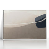 Large Abstract Wall Decor - Organic Shapes in Beige and Navy
