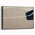 Large Abstract Wall Decor - Organic Shapes in Beige and Navy