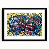 Large Abstract Wall Art – Bold Multicolor Expressionist Painting