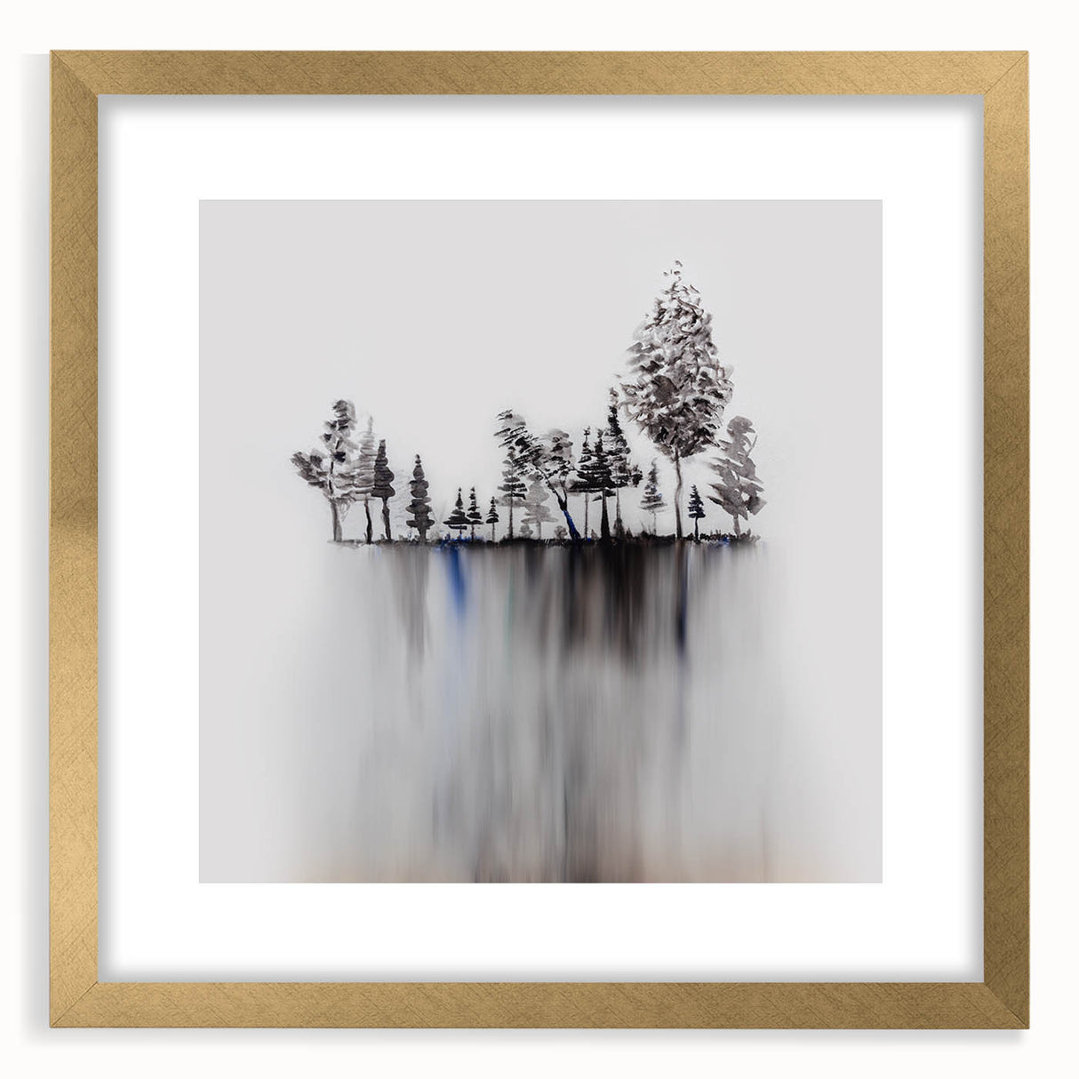 Modern Monochrome Zen Garden Wall Art – Tranquil Nature Print