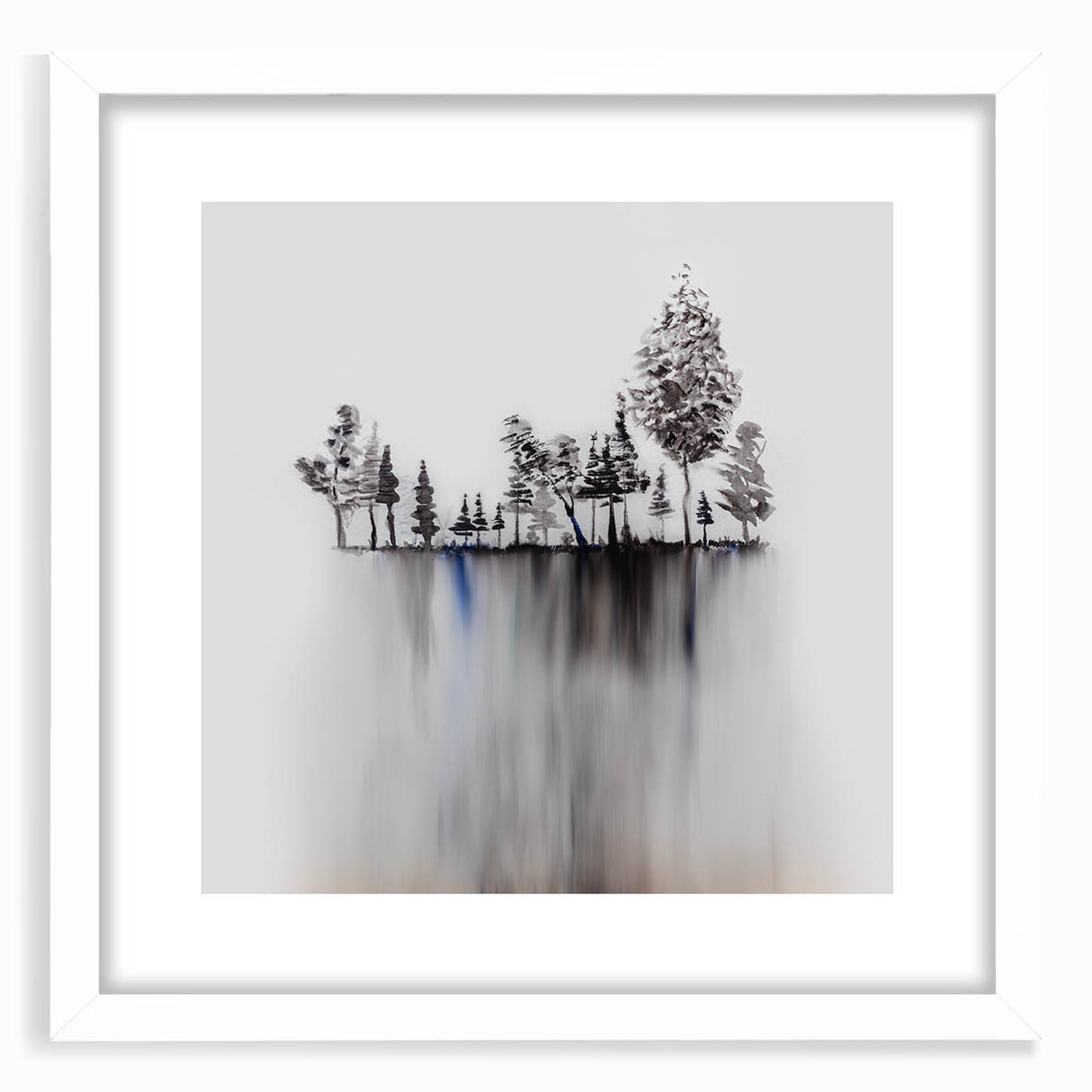 Modern Monochrome Zen Garden Wall Art – Tranquil Nature Print