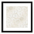 Contemporary Framed Abstract Art – Soft Beige Floral Texture Design