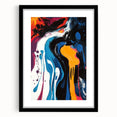 Bold Abstract Expressionist Wall Art – Colorful Drip Canvas Print