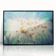 Large Abstract Canvas – Moody Modern Wall Art in Blue, Green & Gold