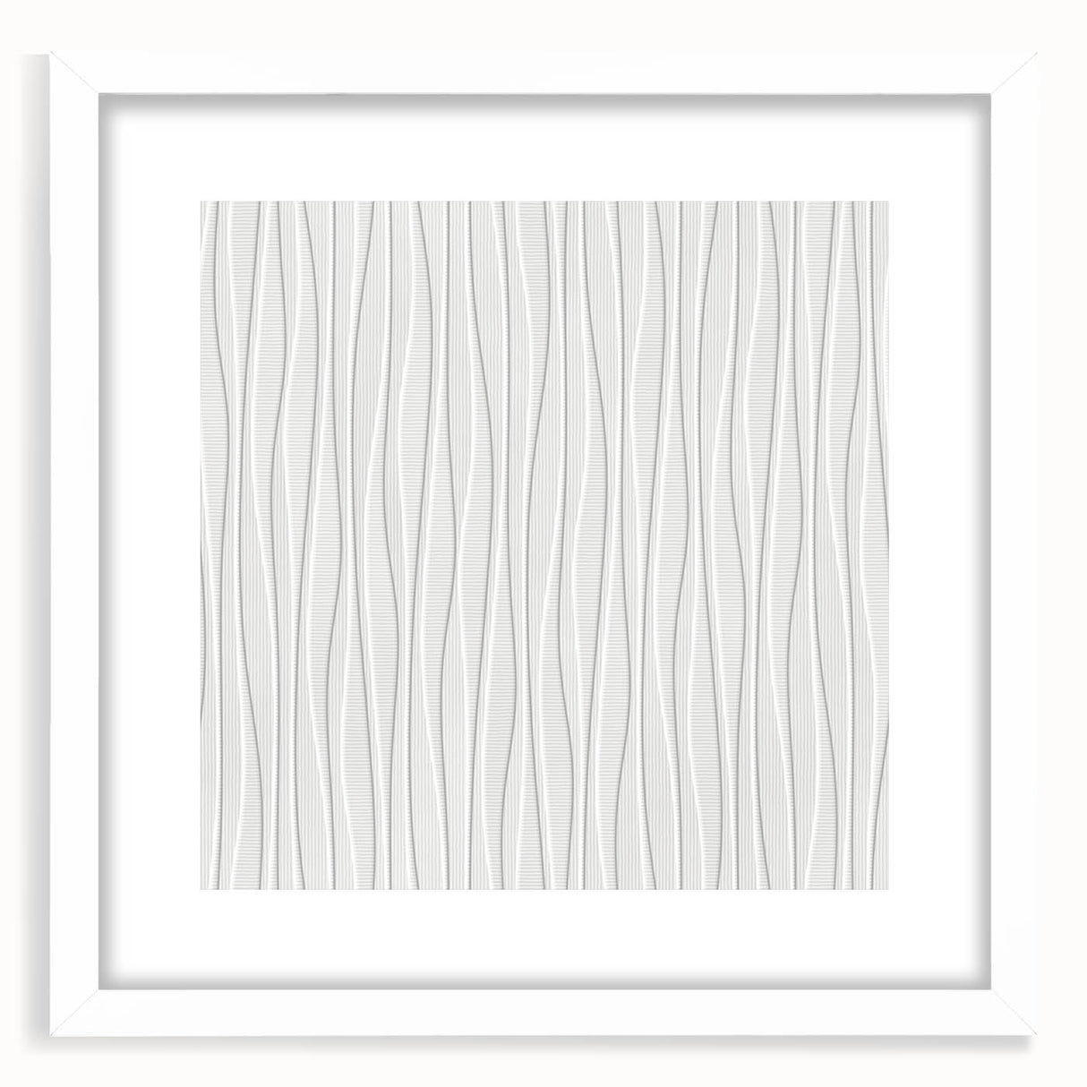 Textured Acrylic Wall Art - Vertical Wave Lines in Soft Neutrals