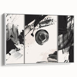 Large Black and White Abstract Wall Art - Modern Monochrome Canvas