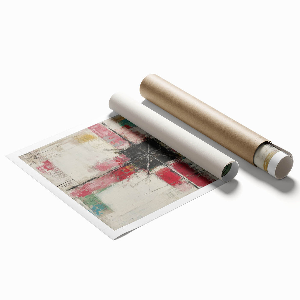 Geometric Abstract Expressionist Wall Art – Textured Modern Canvas