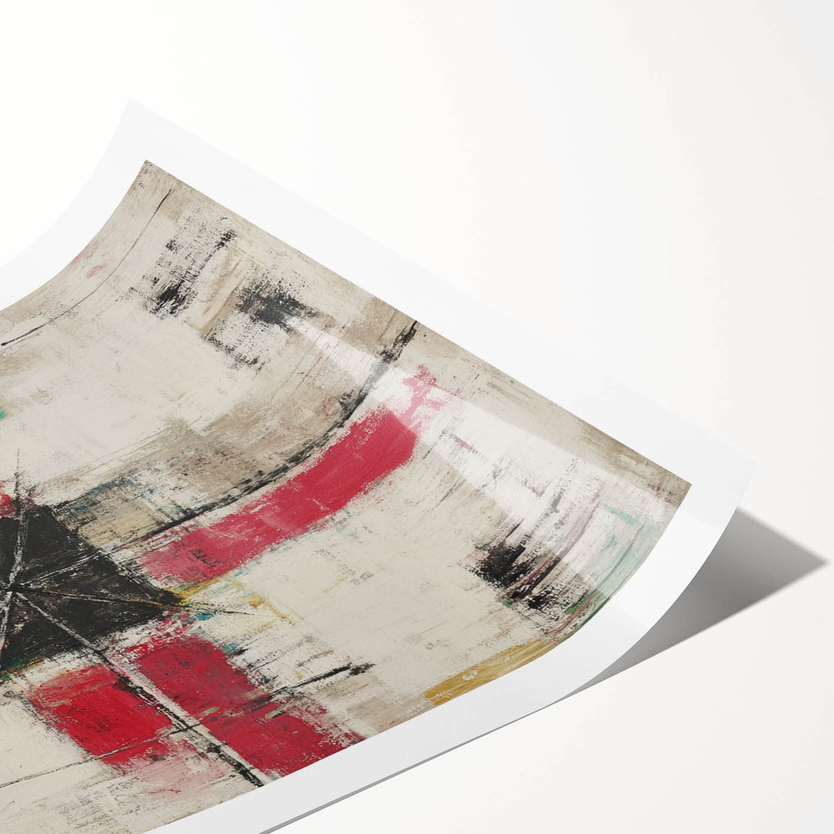 Geometric Abstract Expressionist Wall Art – Textured Modern Canvas