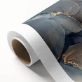 Luxury Abstract Wall Art – High-End Navy & Gold Canvas Print