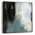 Earthen Harmony Abstracts - Modern Abstract Art in Teal and Black