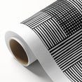 Modern Abstract Canvas Prints - Bold Black and White Line Blocks