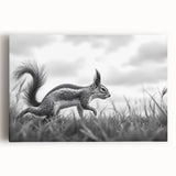 Wildlife in Motion – Black & White Fine Art Squirrel Photography