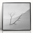 Minimalist Landscape Wall Art – Solitary Branch in Soft Mist