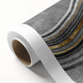 Contemporary Canvas Print - Gold & Gray Geometric Abstract Art