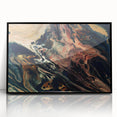 Large Abstract Wall Art – Moody Contemporary Painting in Black & Burgundy