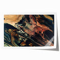 Large Abstract Wall Art – Moody Contemporary Painting in Black & Burgundy