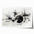 Black and White Geometric Wall Art - Modern Abstract Canvas